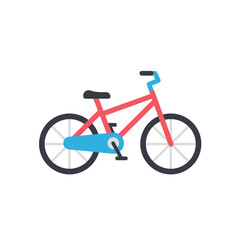 Fototapeta premium Colorful minimalist bicycle design on white background