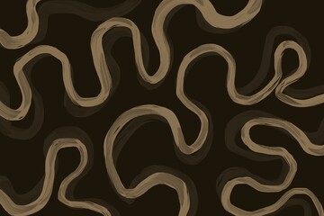 Light brown abstract wavy lines with organic curves and subtle shading, perfect for flow or river-inspired designs