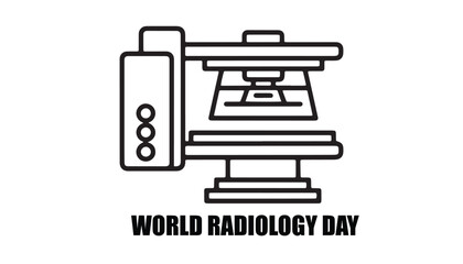 World radiology day icon of medical imaging machine