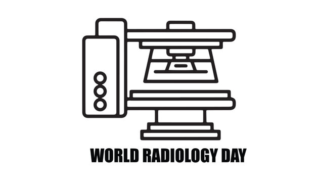 World radiology day icon of medical imaging machine - Powered by Adobe