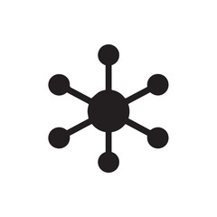 Simple illustration of a molecule isolated on white background for science concept