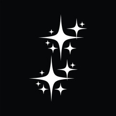 Sparkling stars and glitters on a