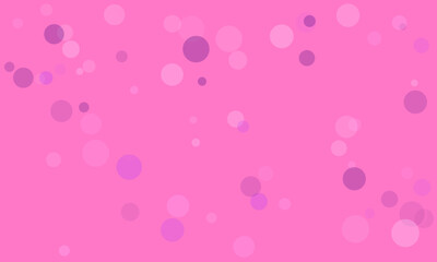 Abstract pink background with floating circles and bokeh effect