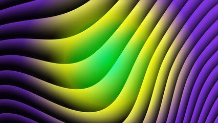 Abstract colorful wave pattern smooth gradient background with purple yellow and green modern design