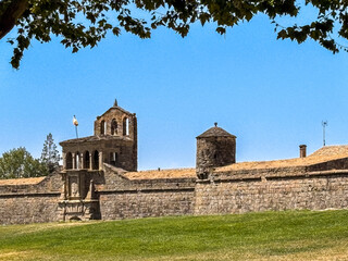 Beautiful street view of Old town in Jaca, Huesca, Spain
