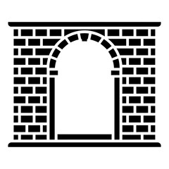 archway Design icon Silhouette vector on white background