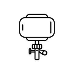 smartphone clamp holder icon, simple flat style, vector illustration, symbol, pictogram design logo template, for ui or ux isolated on white for mobile app, editable