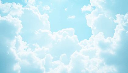 Abstract blue sky with clouds background. Bright white clouds over blue sky. White cloud on blue sky. Natural sky beautiful blue and white texture background. Blue sky with cloud.
