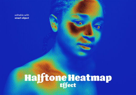 Halftone Heatmap Photo Effect
