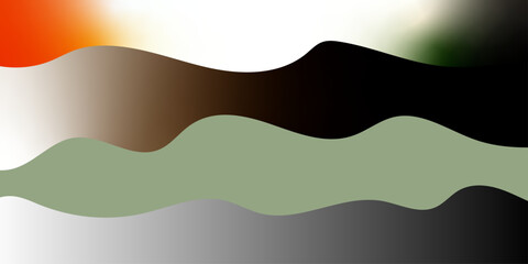 Abstract Wavy Background and Colorful Gradient Design. Abstract organic shapes modern color layers. Banner with abstract background with colorful paper cutout waves. illustration