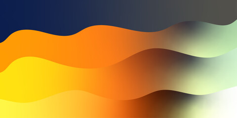 Abstract Wavy Background and Colorful Gradient Design. Abstract organic shapes modern color layers. Banner with abstract background with colorful paper cutout waves. illustration