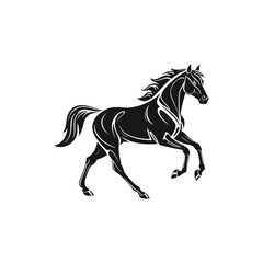 Running Horse Silhouette Illustration