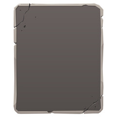 3D game asset UI vector background image square stone portrait transparent png