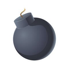 Transparent Bomb asset 3D game asset vector icon png image