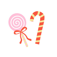 candy cane isolated on white
