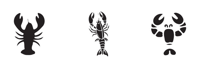 Simple shrimp  fish icon, seafood, food symbol, collection for hand drawn seafood icons, vector Illustration EPS 10. 