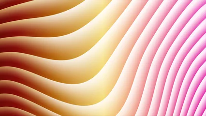 Fotobehang Fractal waves Abstract curved lines background smooth gradient waves in orange and pink modern vector design for banners and presentations  © Leo Nasi