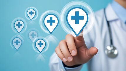 Professional Digital Map Displaying Global Healthcare Networks.