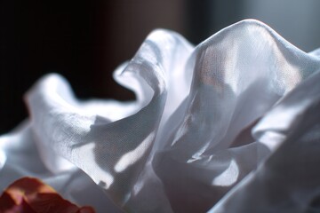 Silk fabric shadows moving in temple light