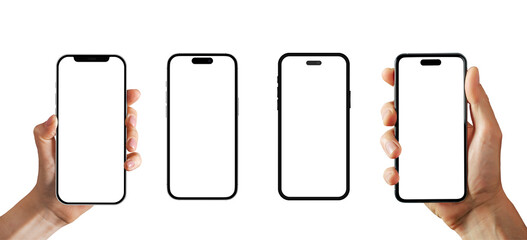Smartphone mockup with hands