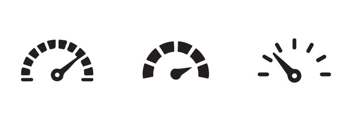 Speed indicator icon set, internet car speed, monitor board elements, set for car speed, fuel, RPM, tachometer, vector Illustration EPS 10.
