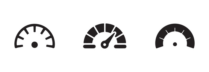 Tachometer vector icon set, fuel icon pressure meter, low, medium, high speedometer sign, vector Illustration EPS 10.
