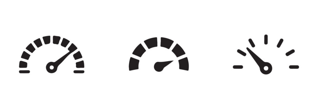 Speed indicator icon set, internet car speed, monitor board elements, set for car speed, fuel, RPM, tachometer, vector Illustration EPS 10.