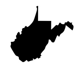 West Virginia state map silhouette