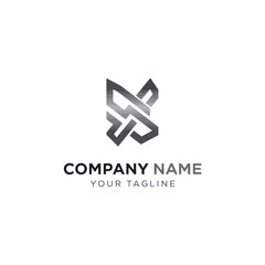 Modern abstract logo design with intertwined letters for branding and identity.