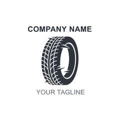 Automotive Tire Logo Design for Company Branding and Tagline.