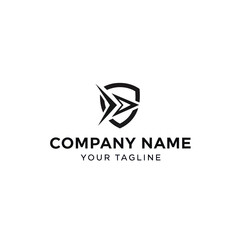 Modern Shield Logo with Arrow Design for Security and Speed.