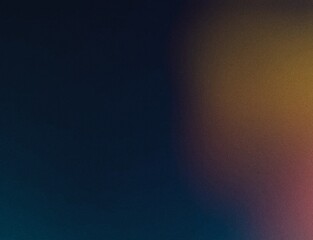 Dark abstract grainy background with blue, gold, and pink gradient The design transitions from a deep navy blue on the left to warm tones of gold, orange, and muted pink on the right.