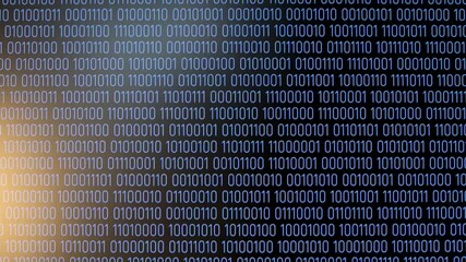 Stream of blue binary code moving upwards on a black monitor screen. A screen filled with blue zeros and ones, moving rapidly upwards, big data, information flow, technology development - Powered by Adobe