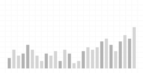 Gray Stock Market Graph Background. Abstract Business and Finance Banner. Wallpaper. Vector Illustration