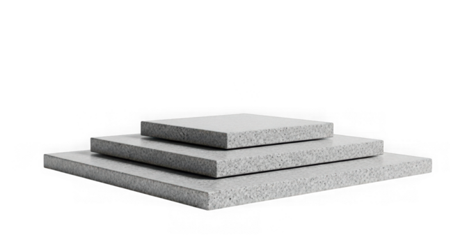 Three stacked stone blocks on a black background