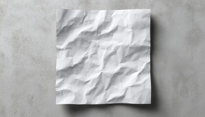 Blank White Poster Mockup On Wall With Wrinkled Black Paper Template. Creased Paper Sheet Mockup With Glued Blank Space. Empty Paper Mockup Design.