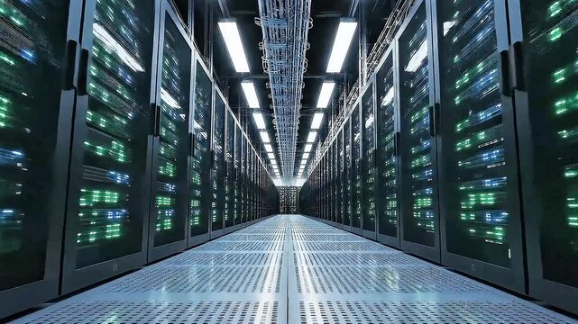 Data Center Server Room: A Glimpse into the Digital Age.