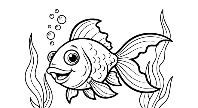 vector illustration of a fish