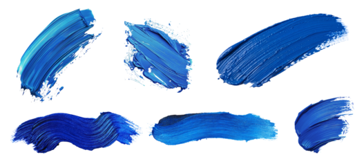 Blue paint strokes abstract texture and background
