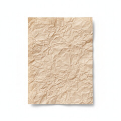 Crumpled brown paper texture with realistic folds and shadows, perfect for vintage design, background art, and craft projects.