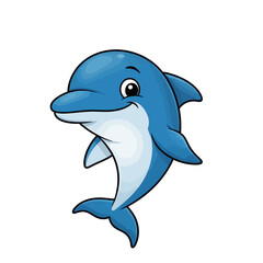 Naklejka premium dolphin isolated on white background