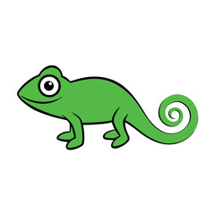 Cool Chameleon Cartoon Vector illustration