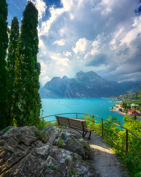 Panoramic Viewpoint of Lake Garda and Torbole sul Garda