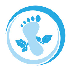 Footprint with Leaves