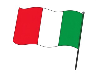 Waving Italian Flag - A Symbol of National Pride and Identity.