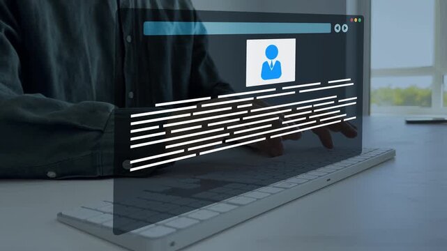 Online Job application and recruitment featuring a top rated candidate with five stars, representing outstanding skills, recognition,employability. Employee profile performance.