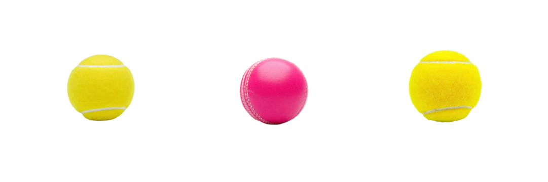 Three oval shaped pills in yellow and pink isolated on transparent background