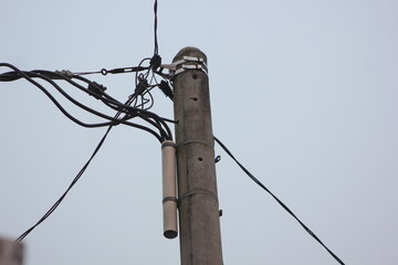 electric pole and wires