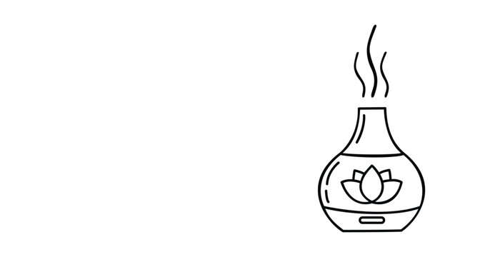black line art essential oil diffuser clip art preview
