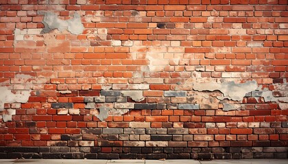 Weathered Brick Wall - A Study in Texture and Decay.